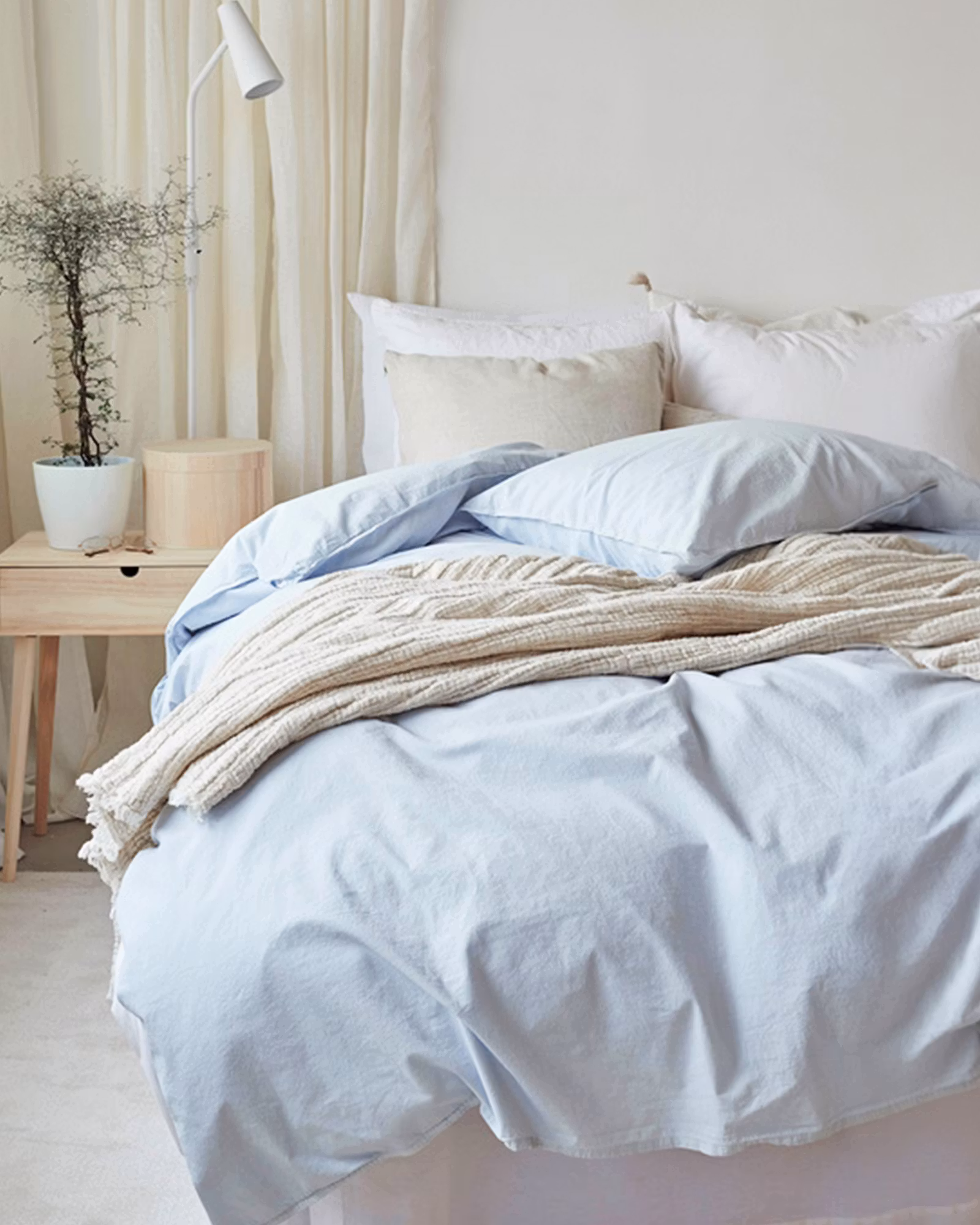 Humble Cotton Påslakanset 3del - Skyblue