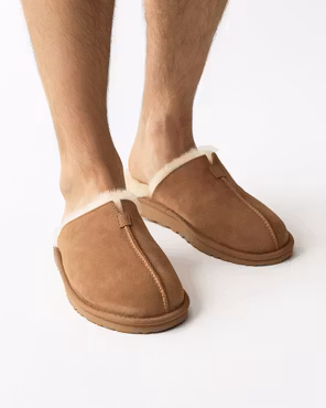 STAVANGER Fårskinnstofflor Herr, Beige