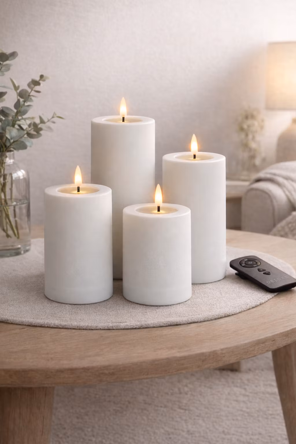 LED-Blockljus Deluxe Paket Ø7,5 Inomhus - VITA Set av 4