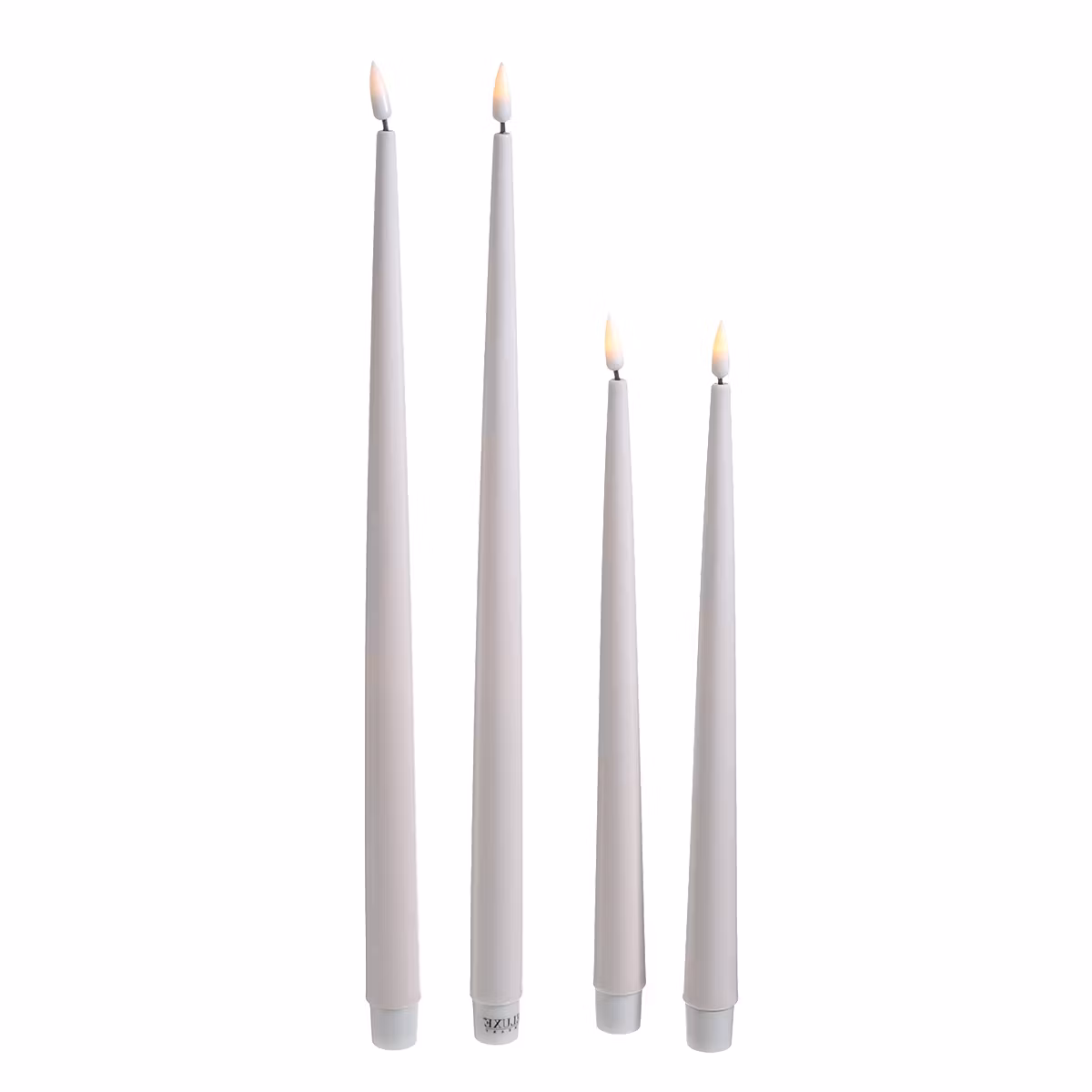 LED-Dinner Candles – Real Flame, Mix Set av 4st
