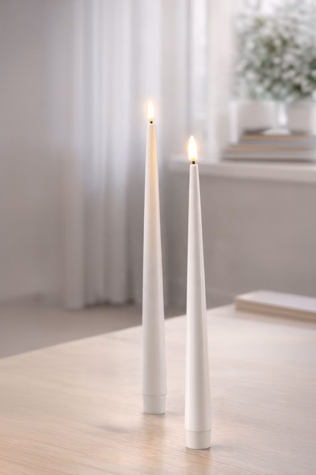 Dinner LED-Candles H28, Real Flame - Set av 2