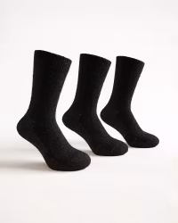 Merinoull Hiking Socks, Svart 3-par