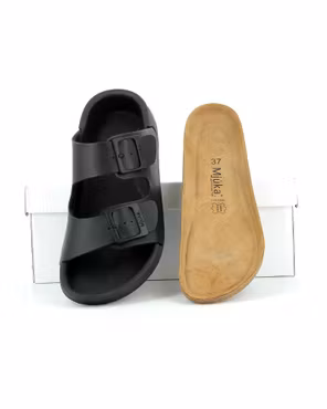 Tofflor med Ergonomiskt Löstagbar Innersula, Mora - Svart