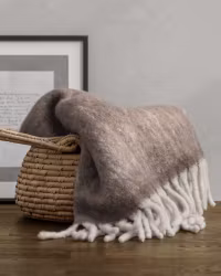 Ullpläd 130x170 cm – Mogihome | Mjuk & Varm Pläd i Ullmix – Brun