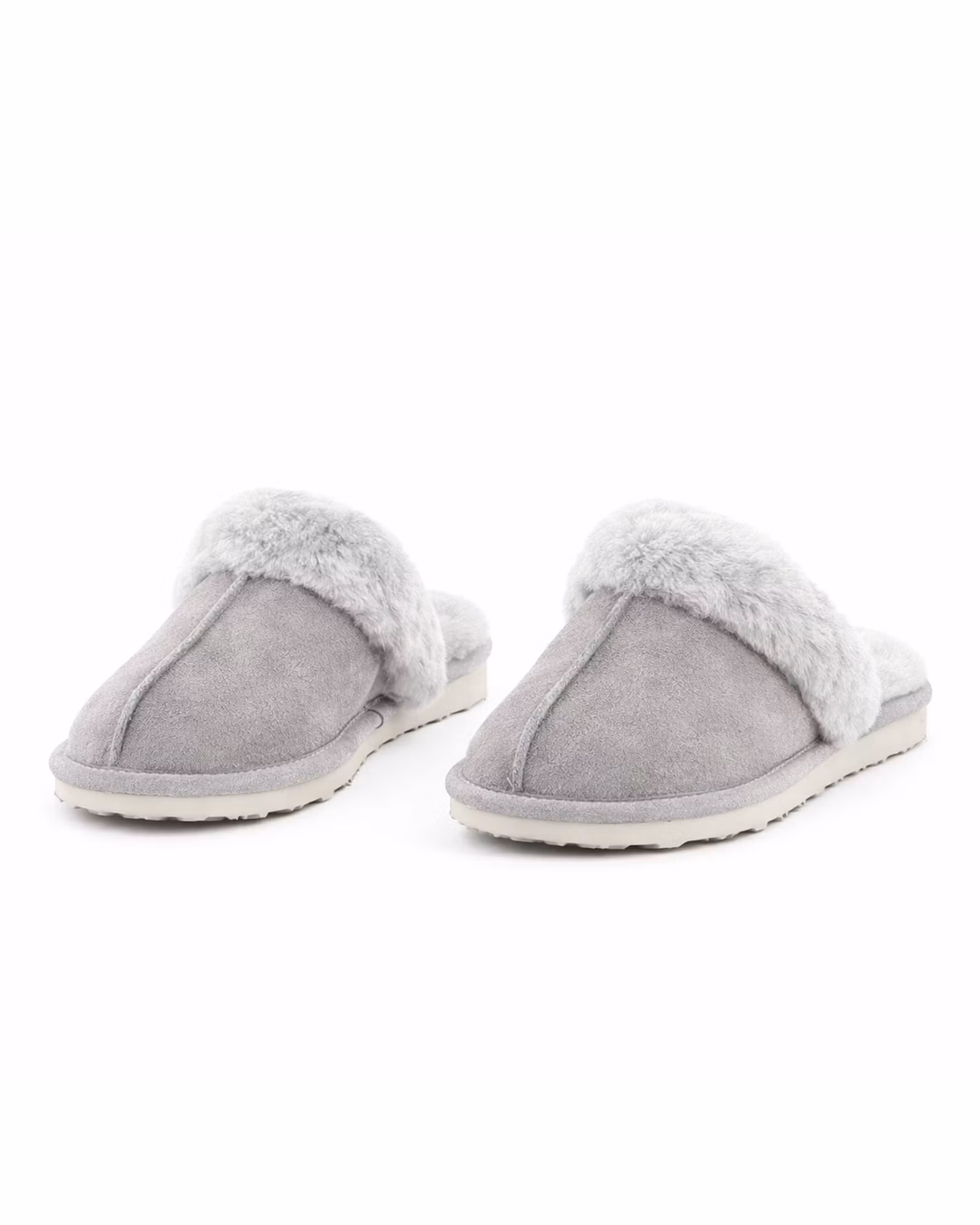 Nancy Fårskinnstofflor, Axelda - Light Grey