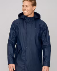 Regnjacka PU Mid-Coat  Herr, Marinblå