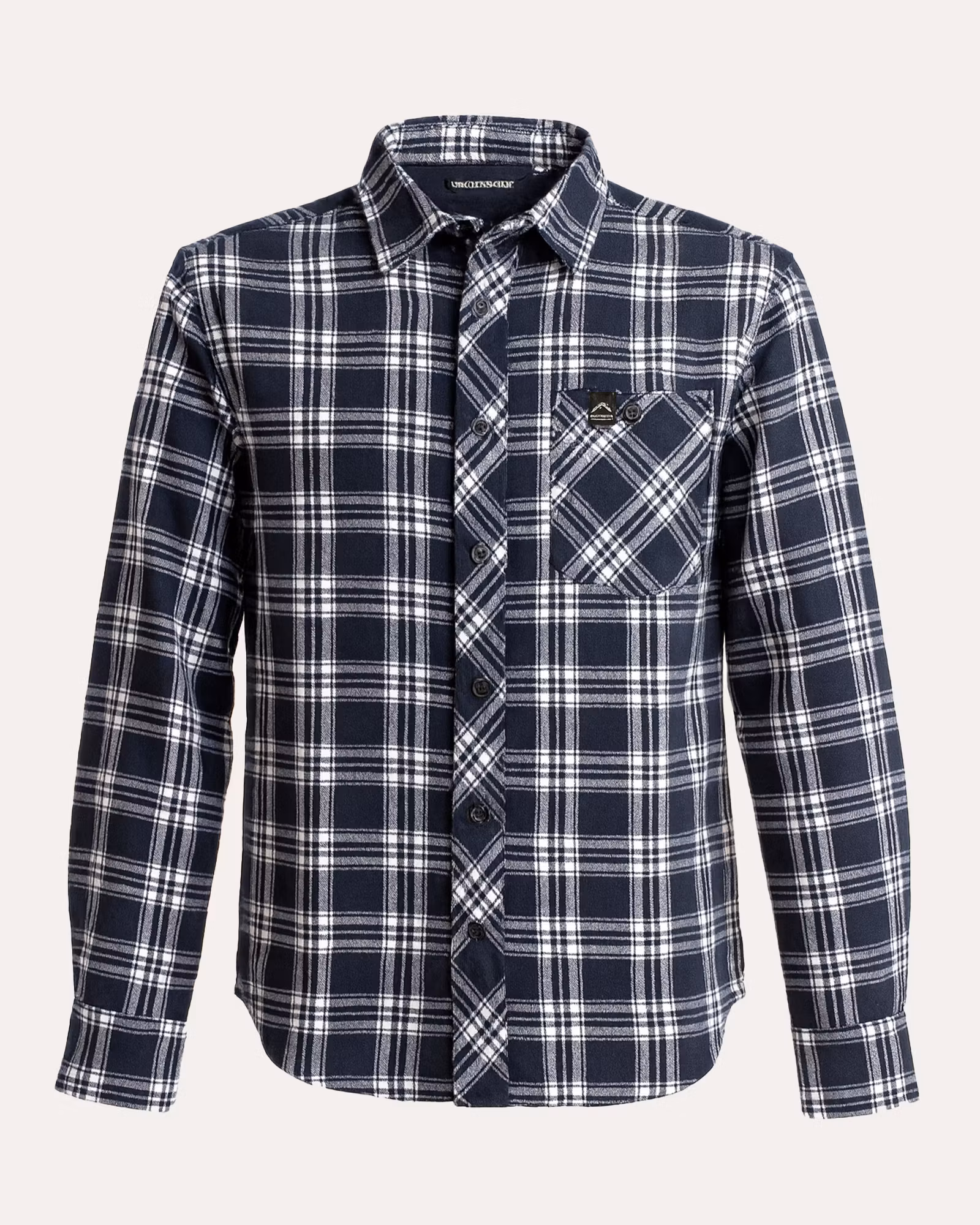 Flanellskjorta Bomull Rutig – Blå/Vit | Mountain Trekking