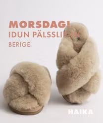 IDUN Pälstofflor - Beige
