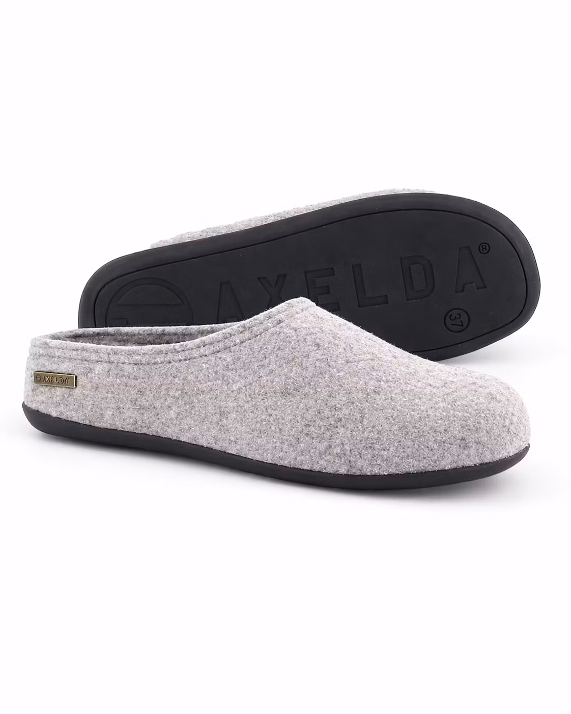 BERGEN Ulltofflor Axelda, Antislip Sula - Ljusgrå