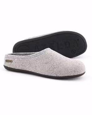 BERGEN Ulltofflor Axelda, Antislip Sula - Ljusgrå