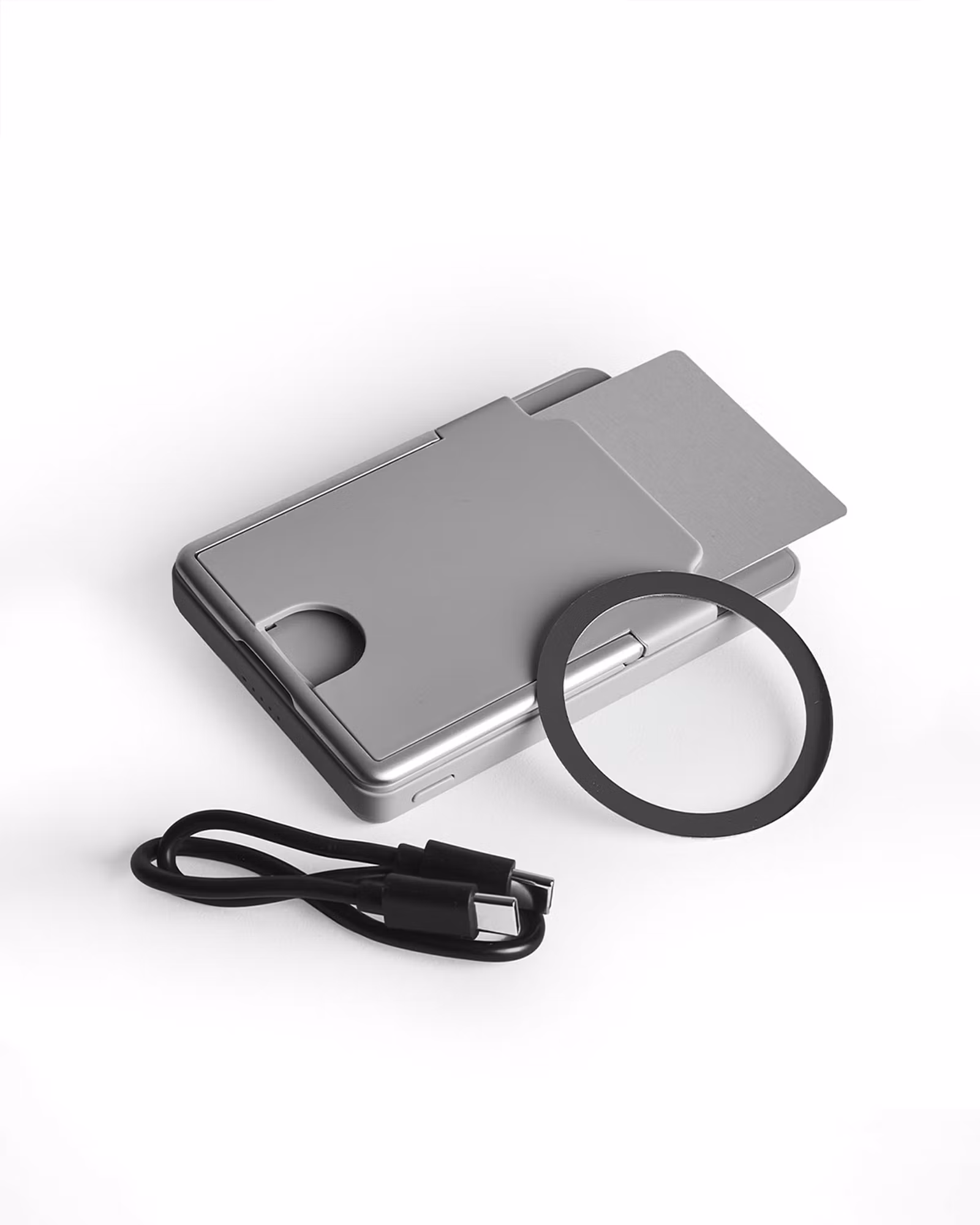 Powerbank med Kortfack - vit