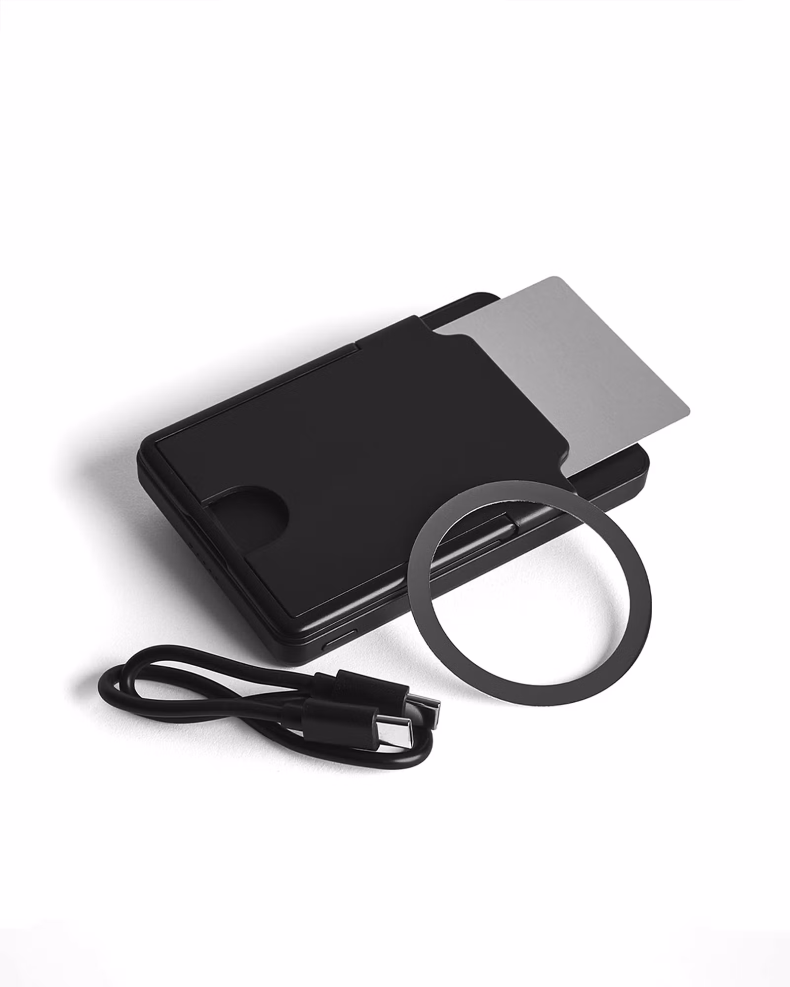 Powerbank med Kortfack - Svart