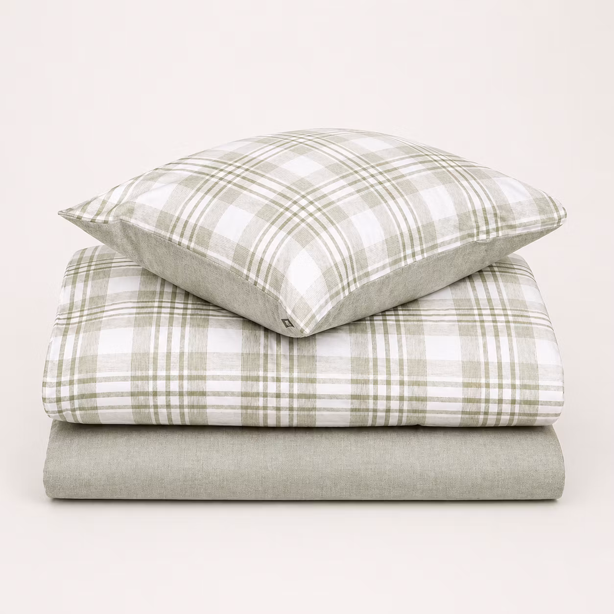 Påslakanset 150x210 Bomull – Rutig Grön | Henning