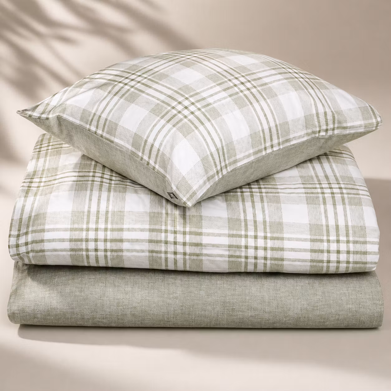 Påslakanset 150x210 Bomull – Rutig Grön | Henning