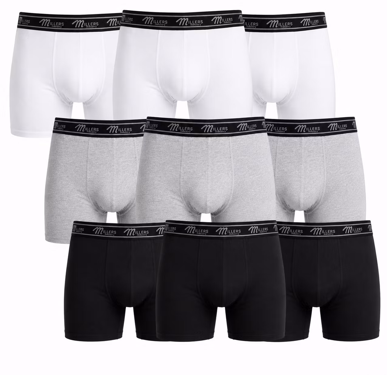 Herrboxer 9-pack Mixed – Mjuka och Stretchiga Boxershorts i Bomull