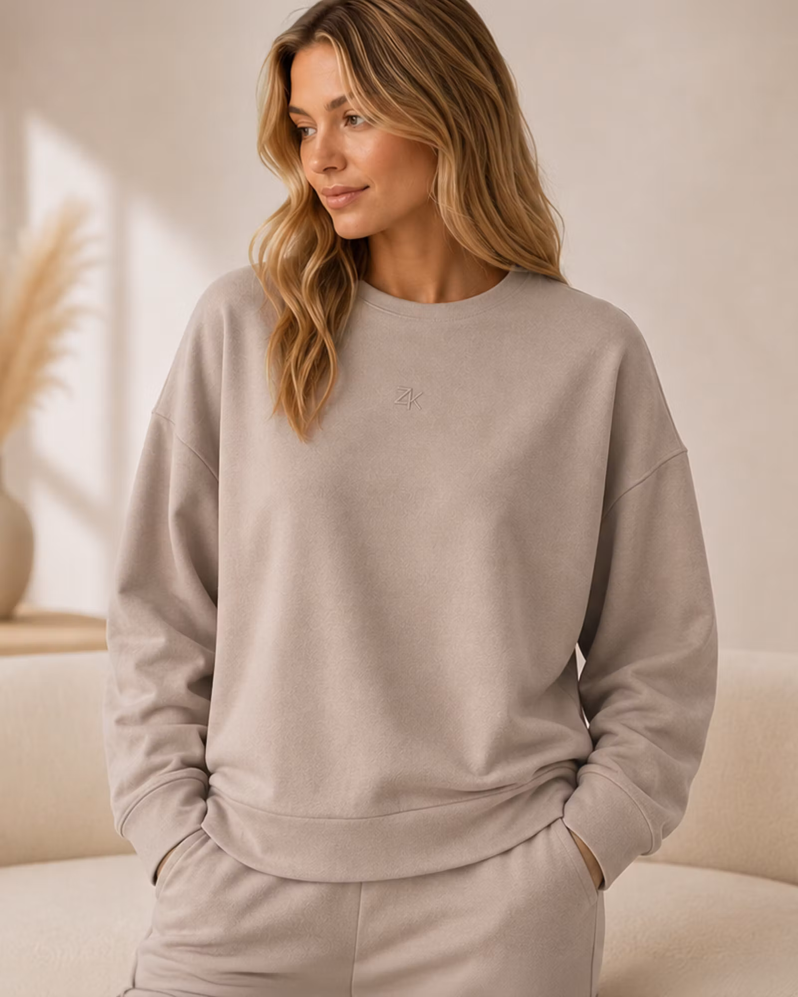 Clara Sweatshirt Dam – Mjuk Modal Stretch | Sand