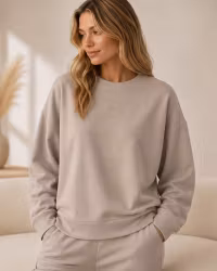 Clara Sweatshirt Dam – Mjuk Modal Stretch | Sand