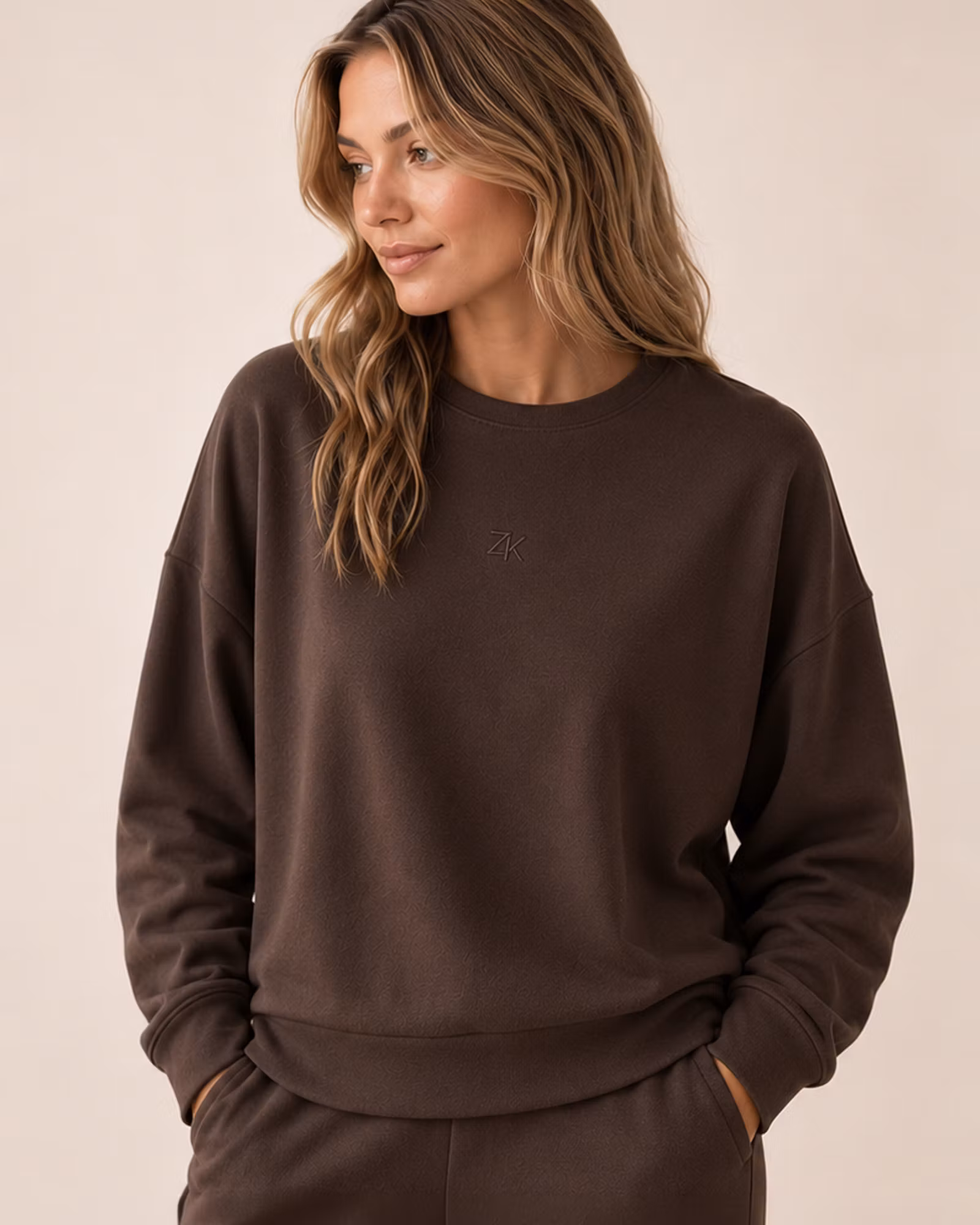 Clara Sweatshirt Dam – Mjuk Modal Stretch | Coffee