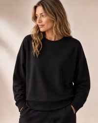 Clara Sweatshirt Dam – Mjuk Modal Stretch | Svart