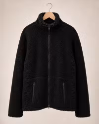 Pilejacka Loose Fit – Hög Krage & 2-vägsdragkedja | Svart