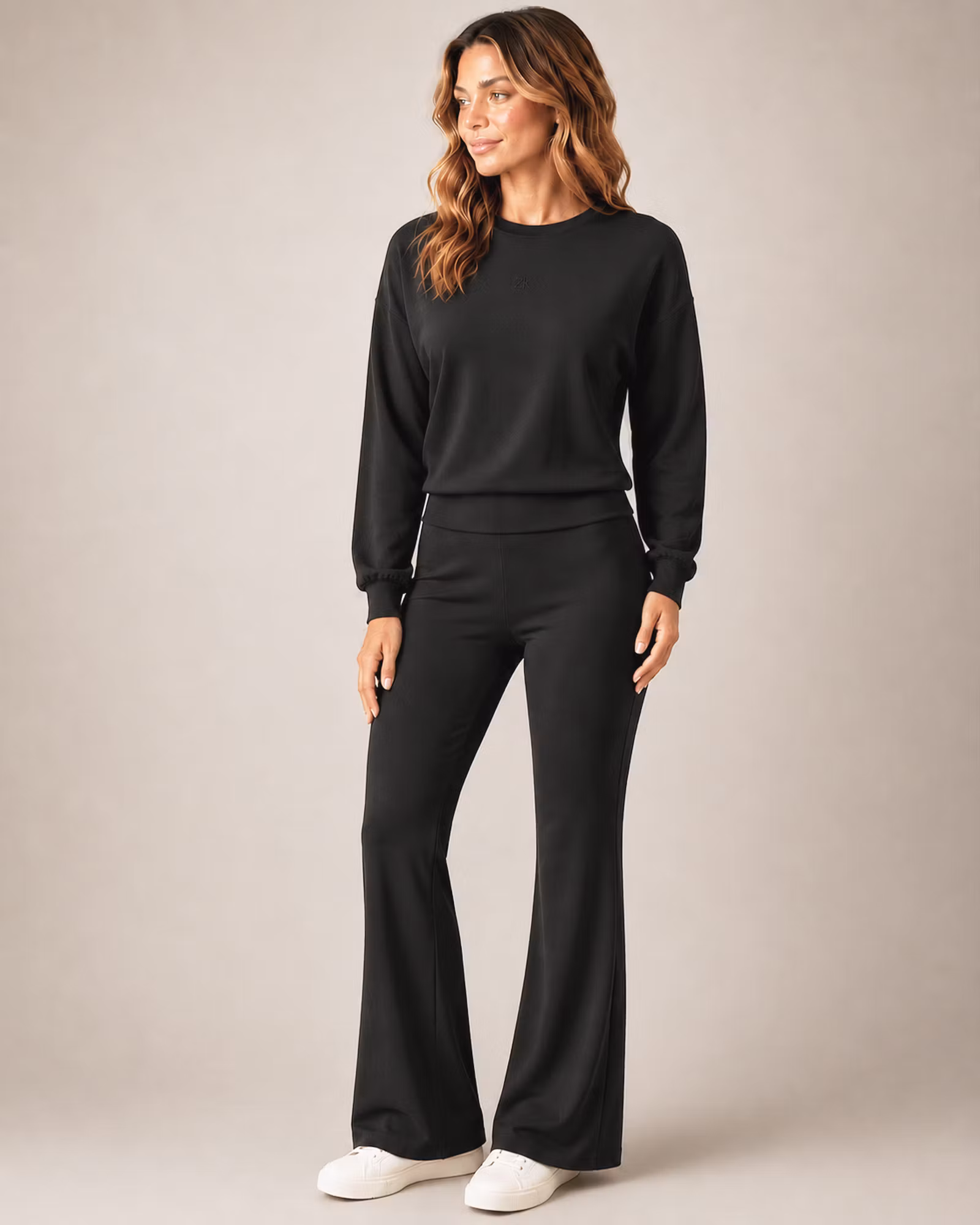 Clara Sweatshirt Dam – Mjuk Modal Stretch | Svart