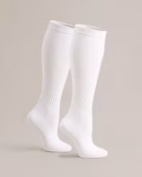 Stödstrumpor 11–14 mmHg Vita – Bomull | OEKO-TEX®