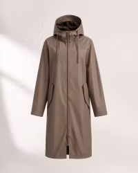 Hellång Regnkappa Dam – PU-Coated Vattentät 8000 mm | Brun