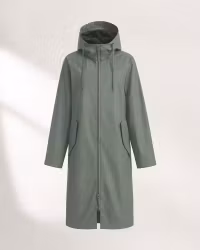 Hellång Regnkappa Dam – PU-Coated Vattentät 8000 mm | Grön