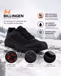 Vattentät Outdoorsko Billingen – Anti-Slip | Svart