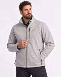Flatfleece Tröja Herr 3XL–4XL – Melerad Ljusgrå | True North