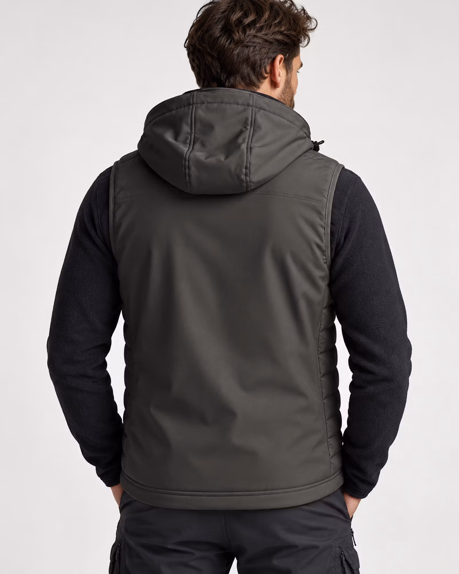 Hybridväst Herr – Softshell & Vadderad True North | Black