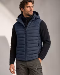Hybridväst Herr – Softshell & Vadderad True North | INK-Blue