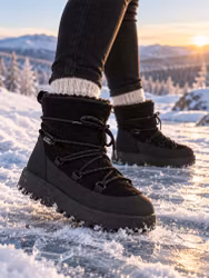 Vinterkänga Dam Waterproof & Ullfodrad – Kebnekaise | Svart