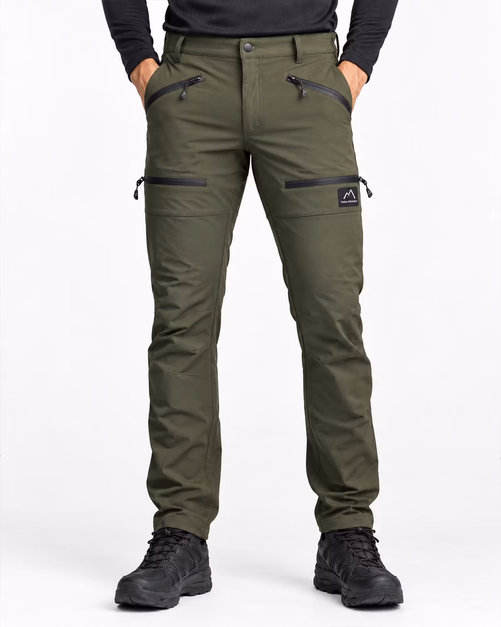 14H22 - Regular Fit Outdoorbyxa Herr – 4-vägsstretch | Grön
