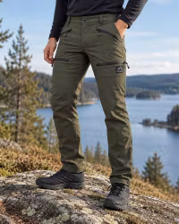 14H22 - Regular Fit Outdoorbyxa Herr – 4-vägsstretch | Grön