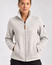 Fleecejacka Dam – Mjuk Flat Fleece | Ljusgrå | True North