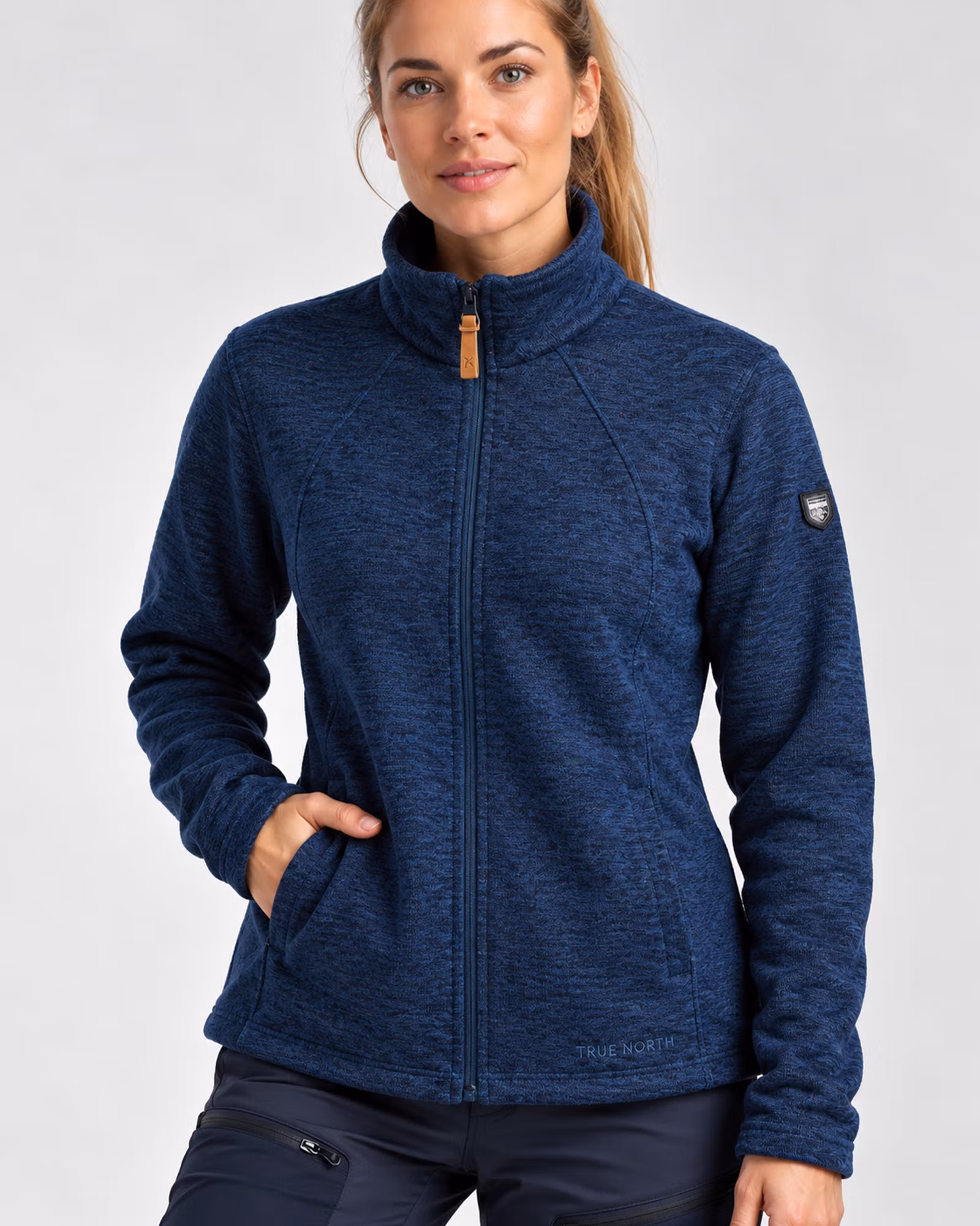 Fleecejacka Dam – Mjuk Flat Fleece | INK-Blue | True North