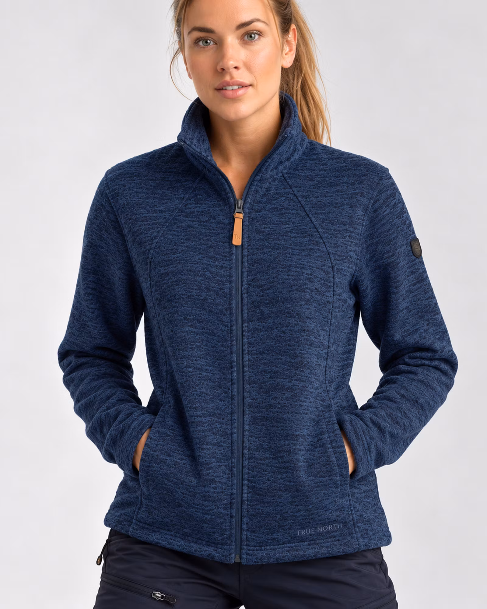 Fleecejacka Dam – Mjuk Flat Fleece | INK-Blue | True North