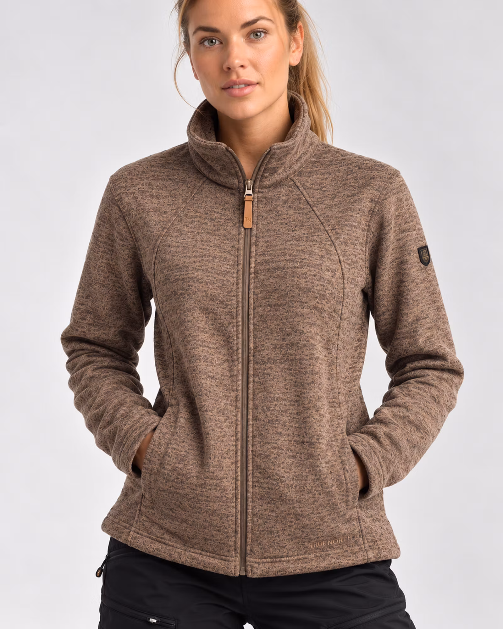 Fleecejacka Dam – Mjuk Flat Fleece | Brun | True North