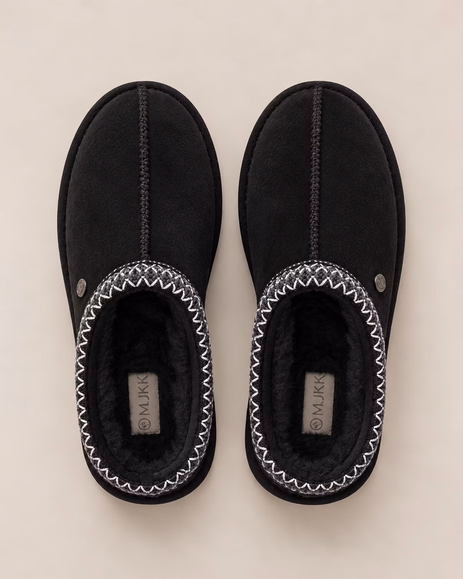 Yrsa Fårskinnstofflor – Mocka & Ull | MJÙKA - Black