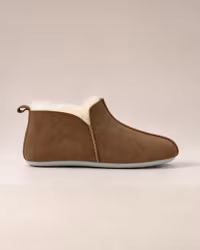 Fjällnäs Fårskinnstofflor Ankelhög Dam & Herr | HAIKA Wool - Brun