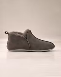 Fjällnäs Fårskinnstofflor Ankelhög Dam & Herr | HAIKA Wool - Mörkgrå