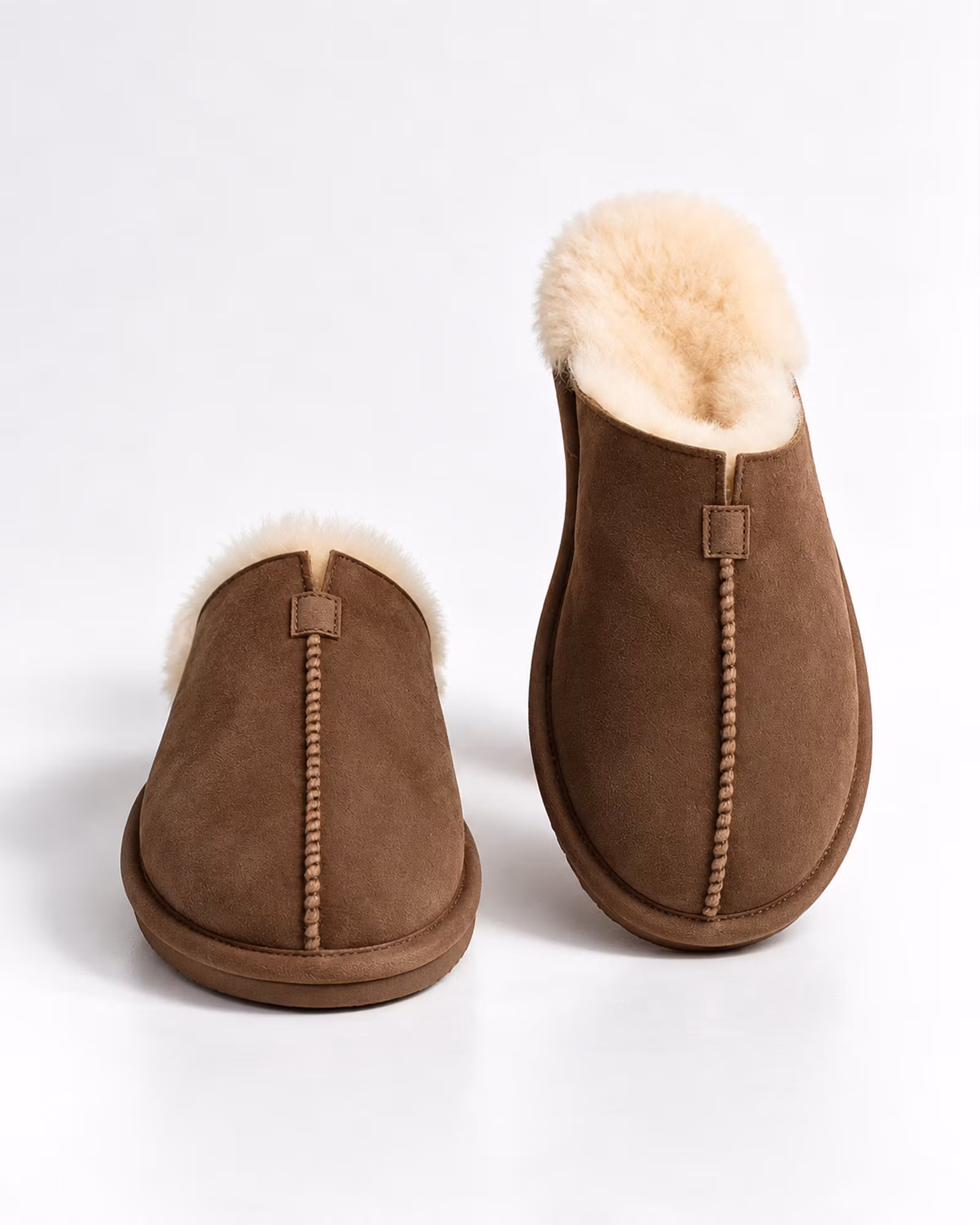 Stavanger Fårskinnstofflor Herr, Slip-In | Brown – HAIKA