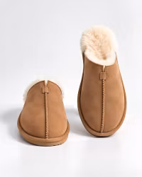 Stavanger Fårskinnstofflor Herr, Slip-In | Beige – HAIKA