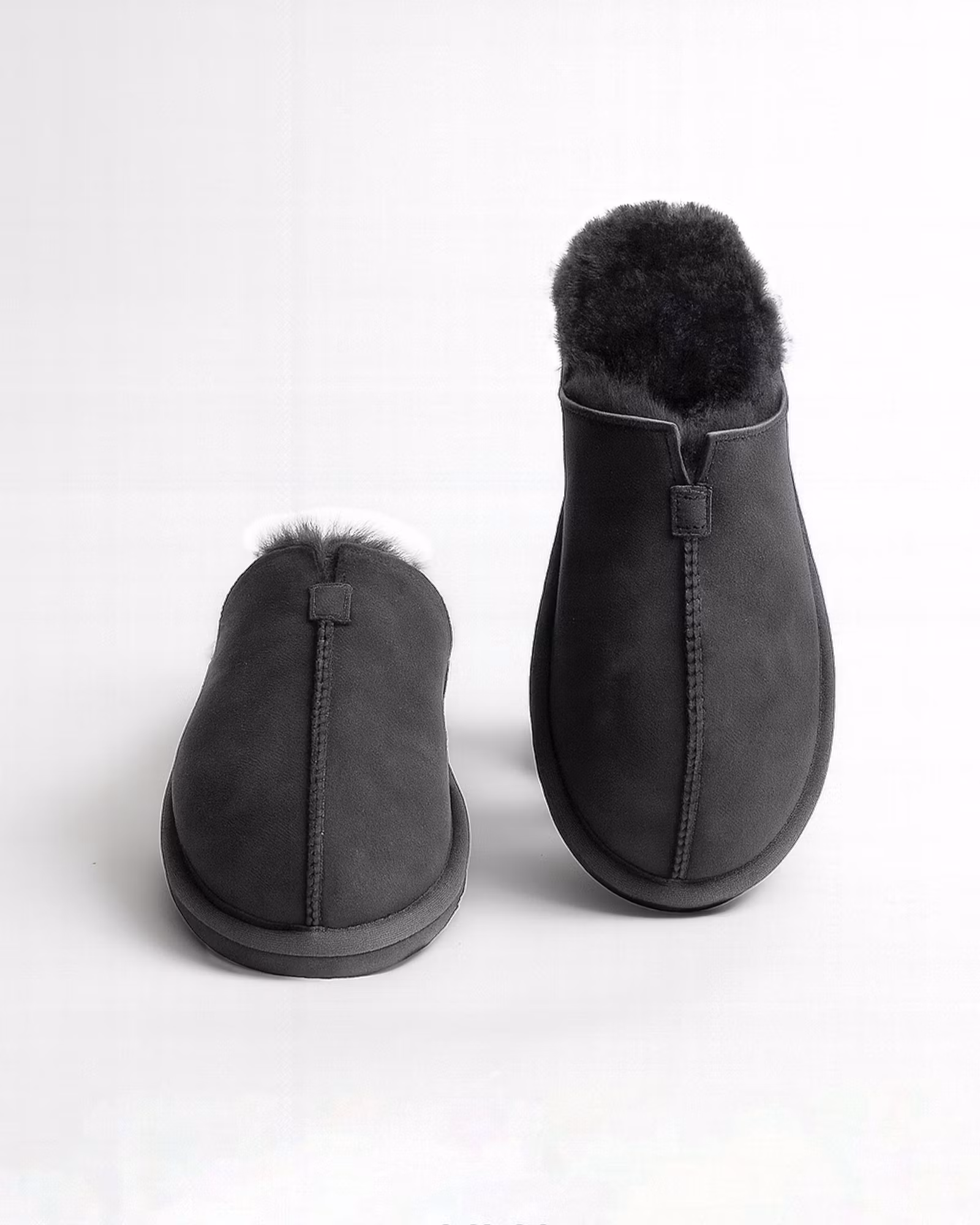 Stavanger Fårskinnstofflor Herr, Slip-In | Antracit – HAIKA
