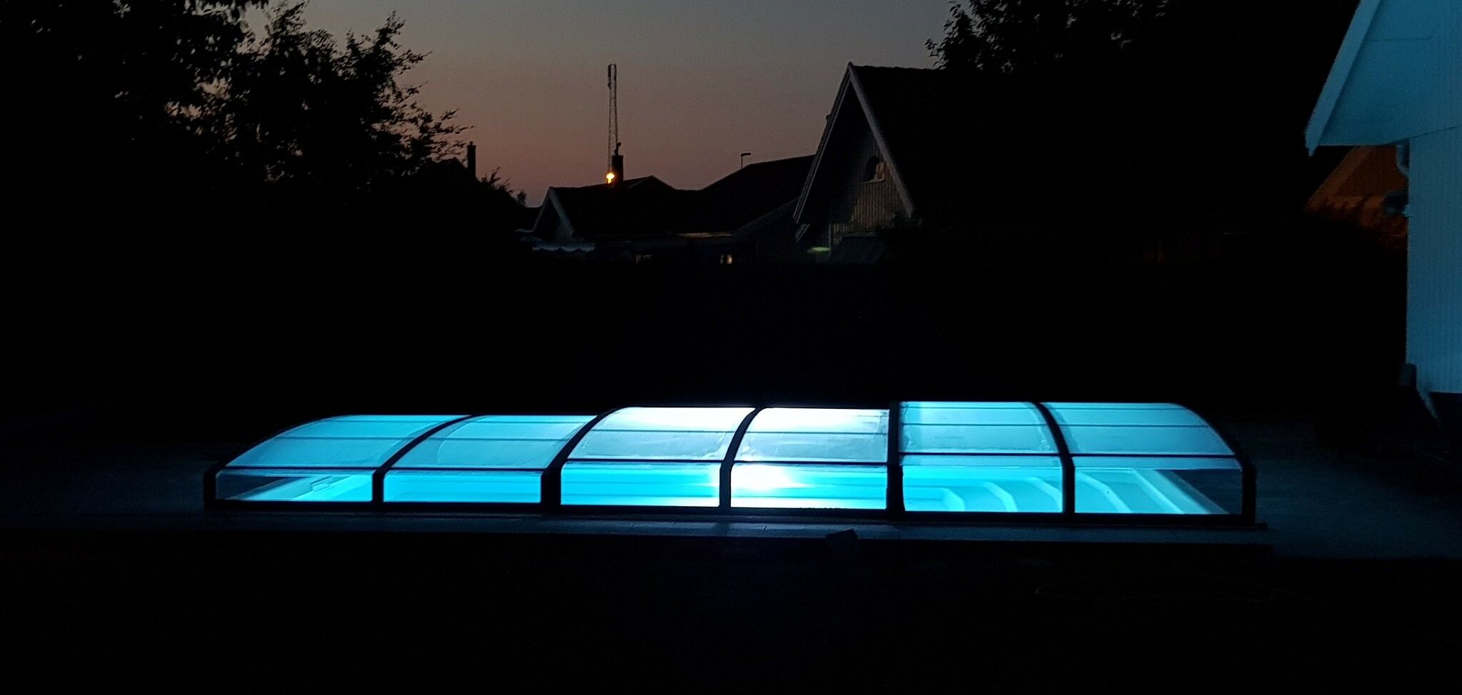 lågt pooltak 3x6 meter PP50 från poolprodukter.se