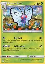 Butterfree Sun & Moon Base 3/149 (SUM 3)