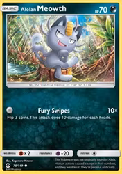 Alolan Meowth Sun & Moon Base 78/149 (SUM 78)