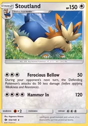 Stoutland Sun & Moon Base 105/149 (SUM 105)