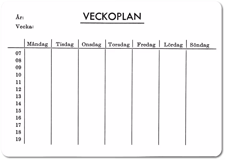 Veckoplan 52 st